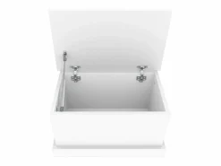 vidaxl Caja de almacenaje de madera de ingeniería blanca 50x30x28 cm