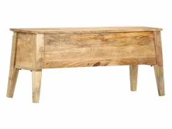 vidaxl Caja de almacenaje de madera maciza de mango 99x35x48 cm