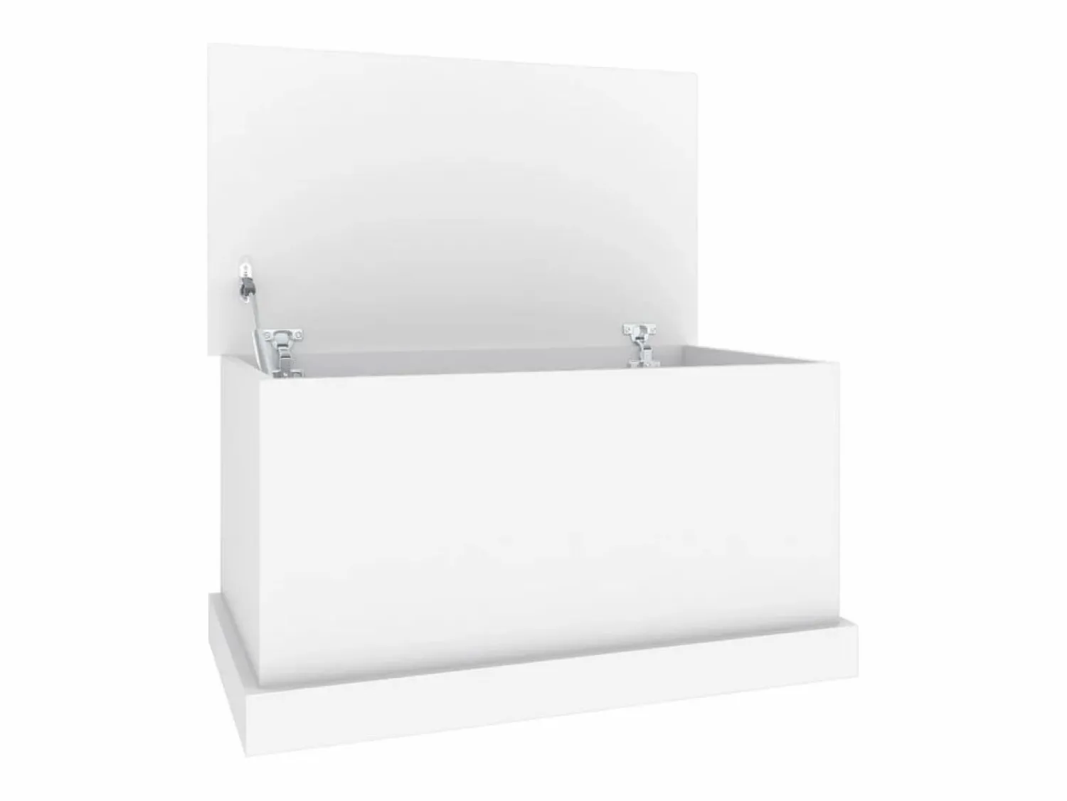 vidaxl Caja de almacenaje de madera de ingeniería blanca 70x40x38 cm