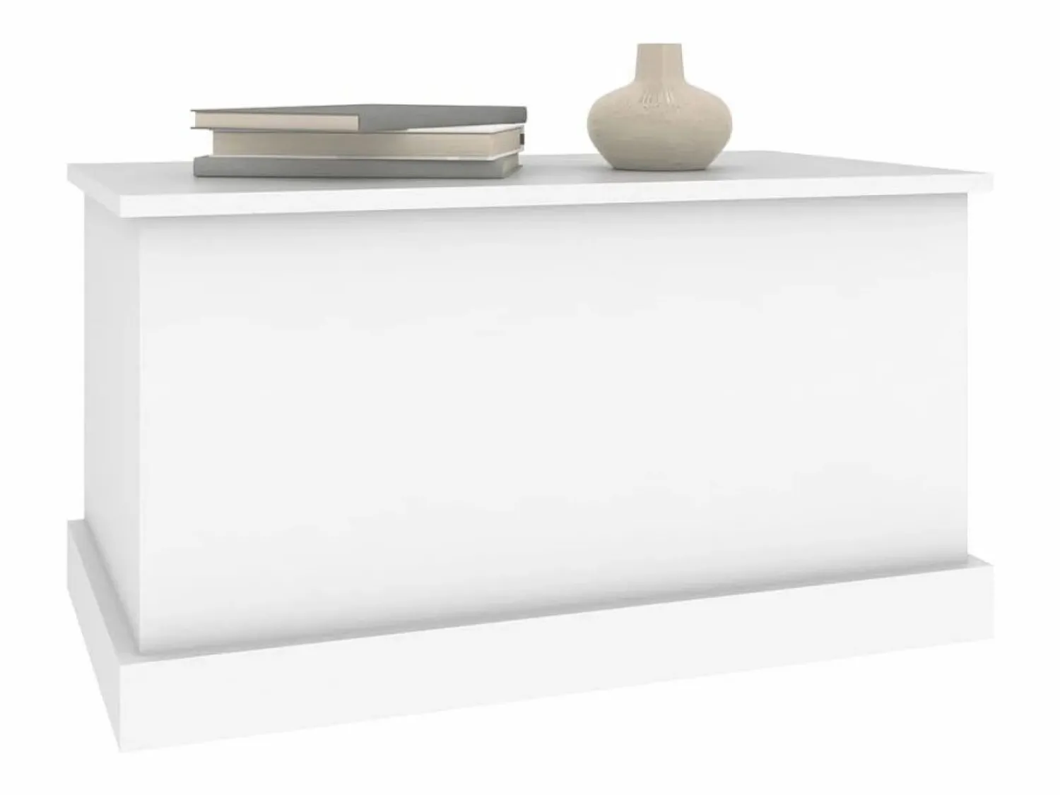 vidaxl Caja de almacenaje de madera de ingeniería blanca 70x40x38 cm