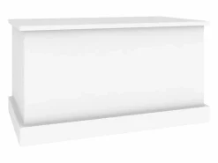 vidaxl Caja de almacenaje de madera de ingeniería blanca 70x40x38 cm