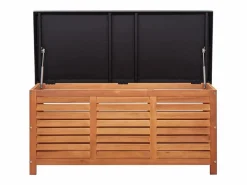 Outlet vidaxl Caja de almacenaje jardín madera maciza eucalipto 117x50x55 cm Marru00f3n