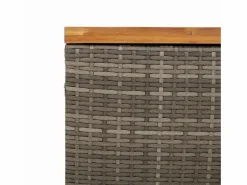 Online Caja de almacenaje jardín madera acacia ratán 110x55x63 cm Baúl De Jardín