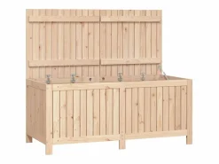 vidaxl Caja de almacenaje jardín madera maciza de pino 147x68x64 cm