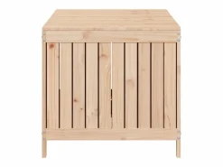 vidaxl Caja de almacenaje jardín madera maciza de pino 147x68x64 cm