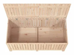 vidaxl Caja de almacenaje jardín madera maciza de pino 147x68x64 cm