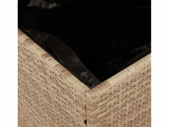 Discount vidaxl Caja de almacenaje jardín madera acacia ratán beige 220x50x54cm Color natural claro