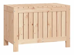 Hot Caja de almacenaje jardín madera maciza de pino 76x42,5x54 cm Baúl De Jardín