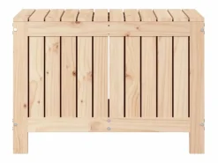 Hot Caja de almacenaje jardín madera maciza de pino 76x42,5x54 cm Baúl De Jardín