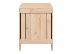 Hot Caja de almacenaje jardín madera maciza de pino 76x42,5x54 cm Baúl De Jardín