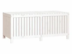 Best vidaxl Caja de almacenaje jardín madera de pino 147x68x64 cm Blanco
