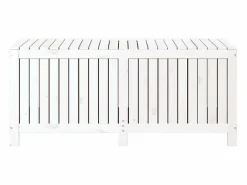 Best vidaxl Caja de almacenaje jardín madera de pino 147x68x64 cm Blanco