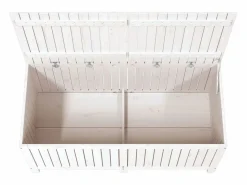 Best vidaxl Caja de almacenaje jardín madera de pino 147x68x64 cm Blanco