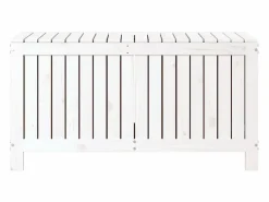 Sale vidaxl Caja de almacenaje jardín madera de pino 115x49x60 cm Blanco