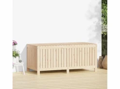 Clearance Caja de almacenaje jardín madera maciza de pino 147x68x64 cm ES119892 Baúl De Jardín