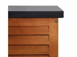 Clearance vidaxl Caja de almacenaje jardín madera maciza eucalipto 150x50x55 cm Marru00f3n