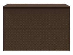 vidaxl Caja de almacenaje jardín ratán sintético marrón 150x100x100 cm