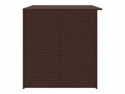 vidaxl Caja de almacenaje jardín ratán sintético marrón 150x100x100 cm