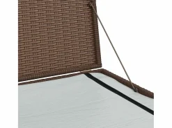 vidaxl Caja de almacenaje jardín ratán sintético marrón 150x100x100 cm