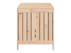 vidaxl Caja de almacenaje jardín madera maciza de pino 121x55x64 cm