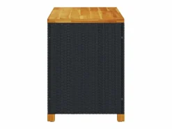 Outlet Caja de almacenaje jardín madera acacia ratán 110x55x63cm Baúl De Jardín