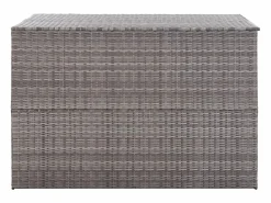 New vidaxl Caja de almacenaje jardín ratán sintético 150x100x100 cm Gris