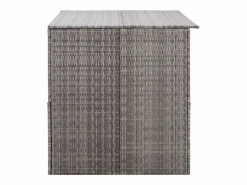 New vidaxl Caja de almacenaje jardín ratán sintético 150x100x100 cm Gris