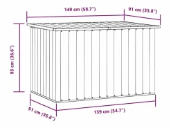 Outlet Caja de almacenaje para jardín 149x99x93 cm Baúl De Jardín