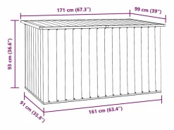 Discount vidaxl Caja de almacenaje para jardín 171x99x93 cm Gris antracita