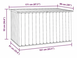 Hot vidaxl Caja de almacenaje para jardín 171x99x93 cm Verde