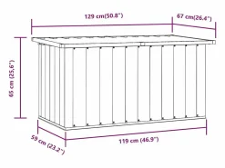 Sale vidaxl Caja de almacenaje para jardín 129x67x65 cm Gris antracita