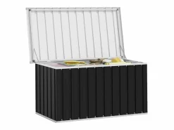 Sale vidaxl Caja de almacenaje para jardín 129x67x65 cm Gris antracita