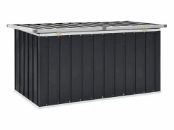 Sale vidaxl Caja de almacenaje para jardín 129x67x65 cm Gris antracita