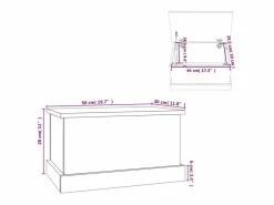 vidaxl Caja de almacenaje roble Sonoma 50x30x28 cm madera de ingeniería