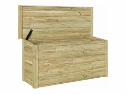 New Caja de almacenaje 44x119x57 cm Madera de pino impregnada Armario De Jardín
