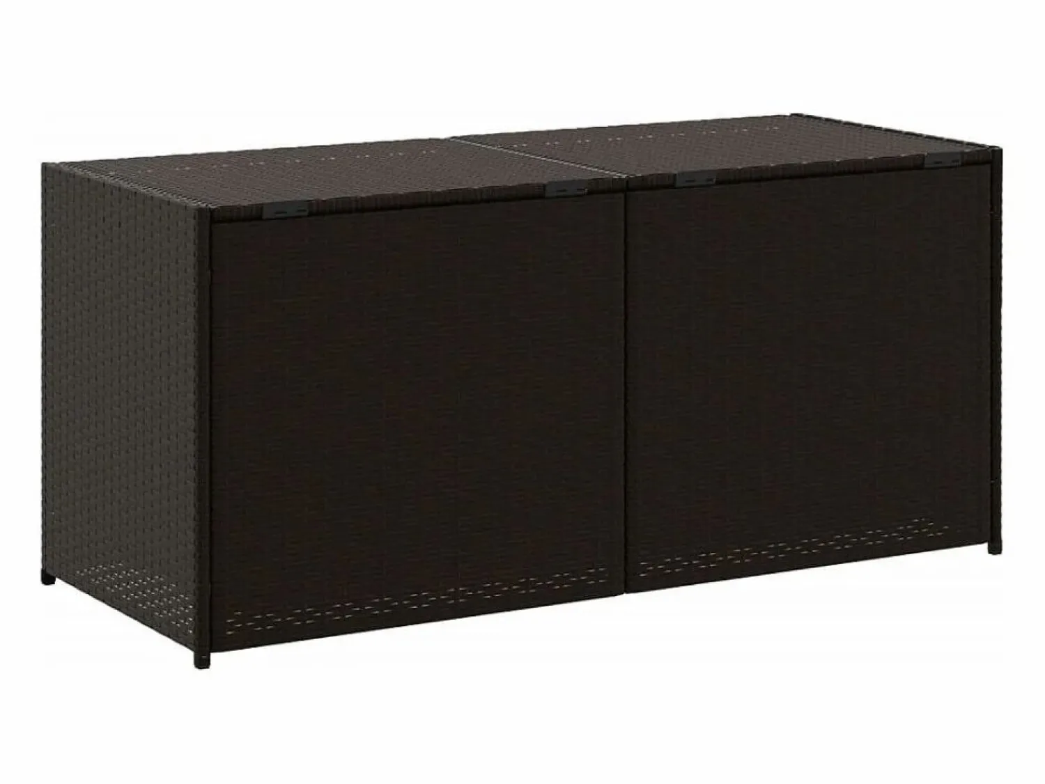 Clearance Caja de almacenamiento de jardín marrón de 283 l de resina tejida Armario De Jardín