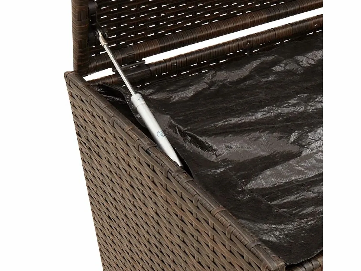 Clearance Caja de almacenamiento de jardín marrón de 283 l de resina tejida Armario De Jardín