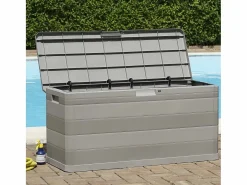 Clearance Caja de almacenamiento de jardín 117x45x56 cm Gris