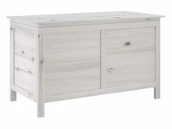 Sale Caja de almacenamiento de jardín blanca de madera maciza de abeto Armario De Jardín