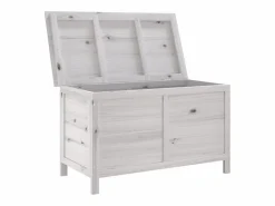 Sale Caja de almacenamiento de jardín blanca de madera maciza de abeto Armario De Jardín