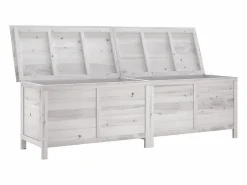 Online Caja de almacenamiento de jardín blanca de madera maciza de abeto Armario De Jardín