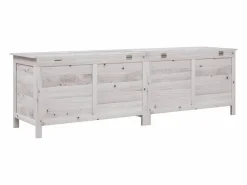 Online Caja de almacenamiento de jardín blanca de madera maciza de abeto Armario De Jardín