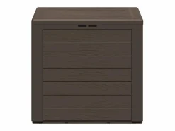 Caja de almacenamiento de jardín Marrón 58,5x46x55 cm Polipropileno