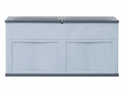 Best Caja de almacenamiento de jardín 320 L y negro ES808998 Gris