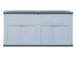 Best Caja de almacenamiento de jardín 320 L y negro ES808998 Gris