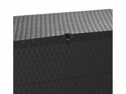 New Caja de almacenamiento de jardín Antracita 120x56x63 cm PP Ratán Gris