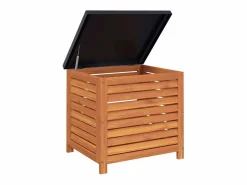 Sale Caja de almacenamiento de jardín 60x50x55 cm madera de eucalipto Marru00f3n