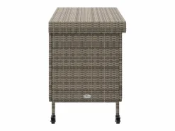 Discount Caja de almacenamiento para jardín de mimbre de resina y ruedas Armario De Jardín