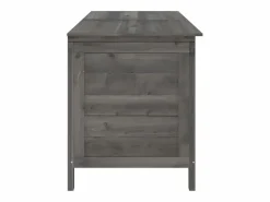 Caja de almacenamiento para jardín de madera maciza de abeto color antracita