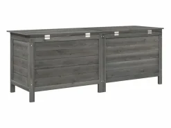 Caja de almacenamiento para jardín de madera maciza de abeto color antracita